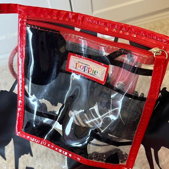 Red and Black Floral Transparent Tote Bag - Picture 10 of 10